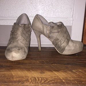 Tan suede heels